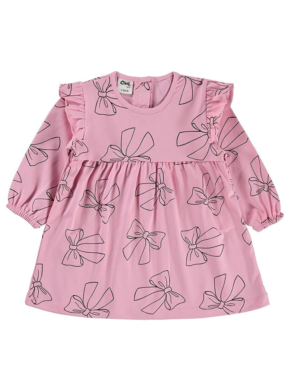 Baby Fiyonk Empirme 6-18 Ay Jile Ve Elbise - Pembe