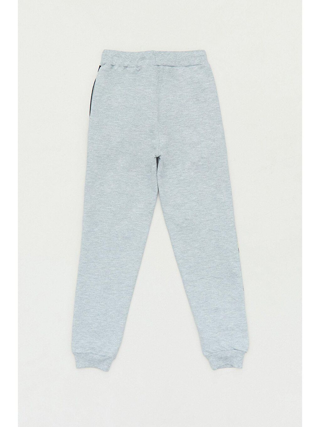 Gri Beli Bağcıklı Baskılı Jogger Erkek Çocuk Eşofman Altı-1