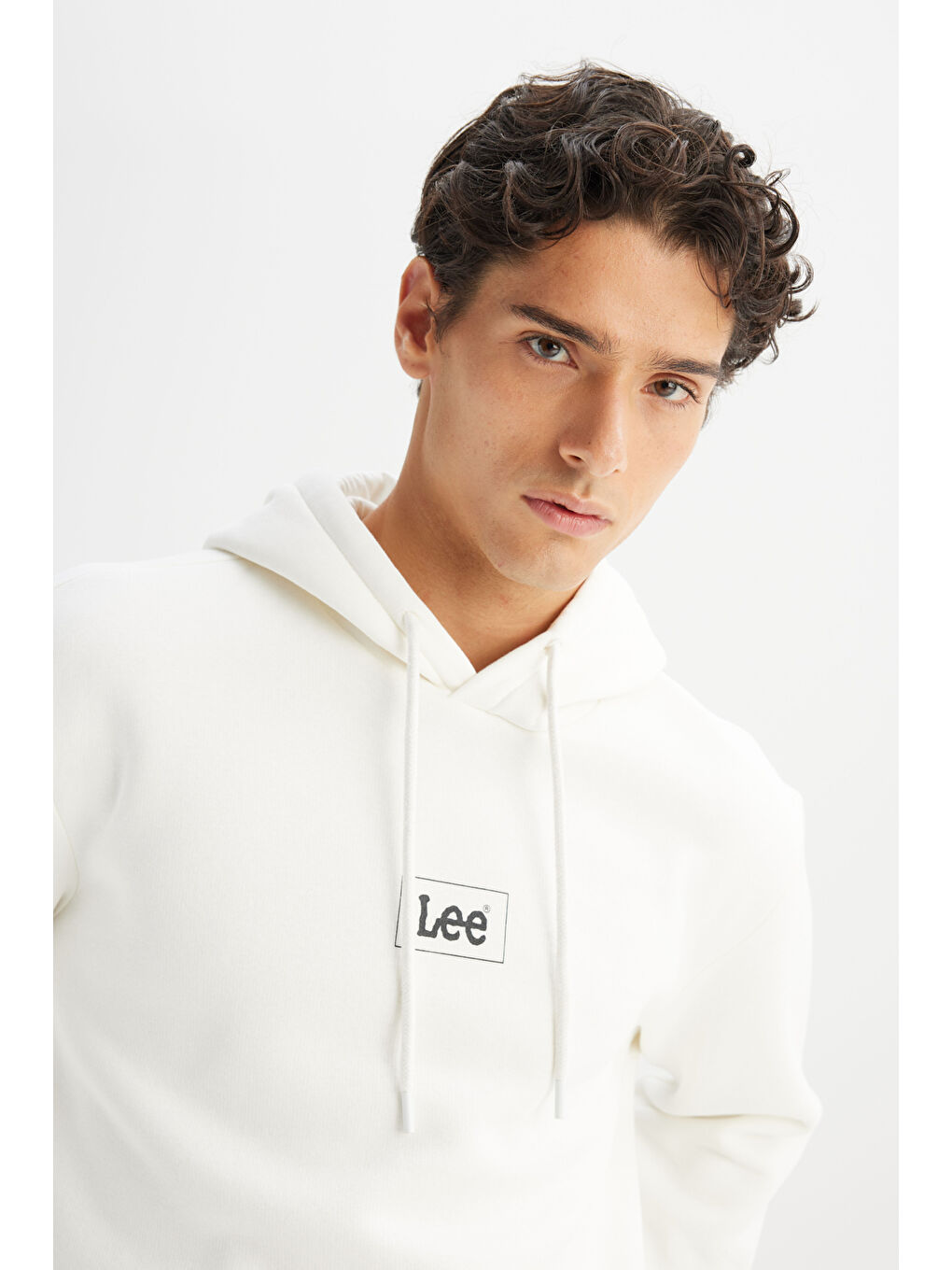 Ekru Regular Fit Kapüşonlu Sweatshirt-3