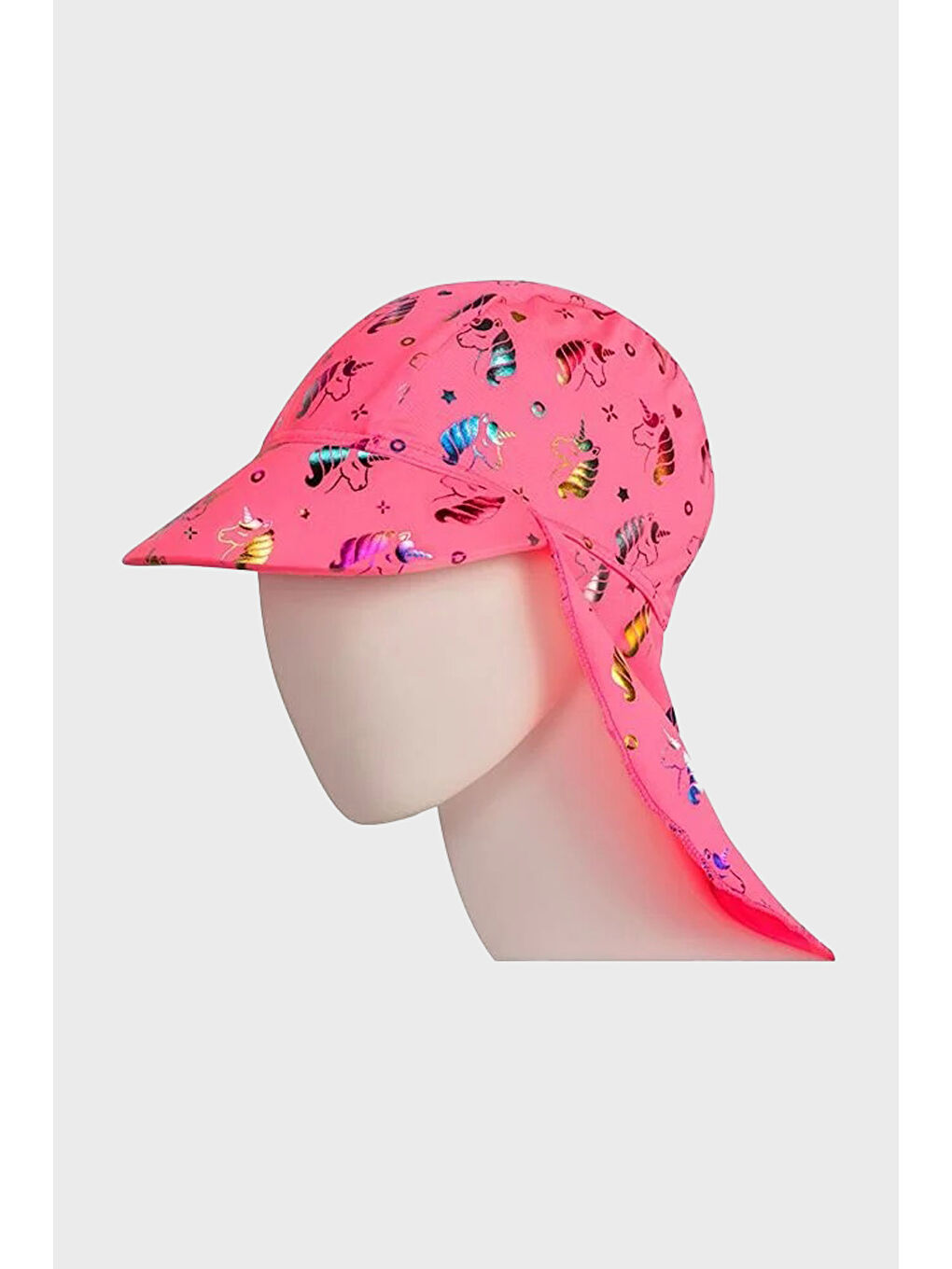 Fuşya Liz Baskılı UPF 50  Korumalı Güneş Şapka SK2514000018-1