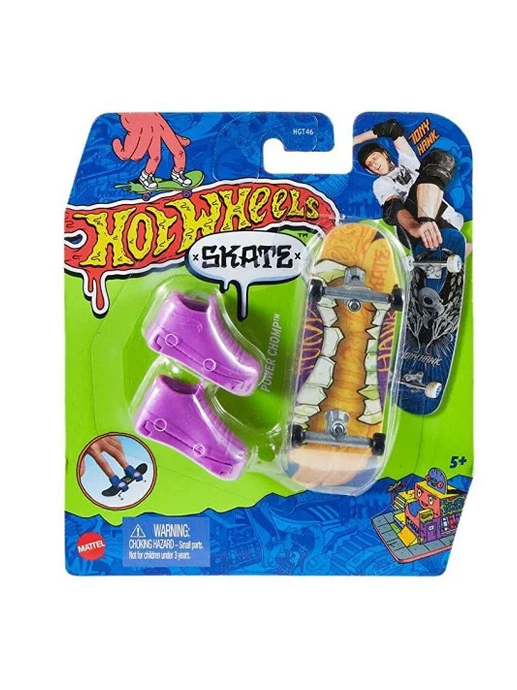 Hot Wheels Renksiz Skate Parmak Kaykay ve Ayakkabı Paketleri HGT46-HNG48