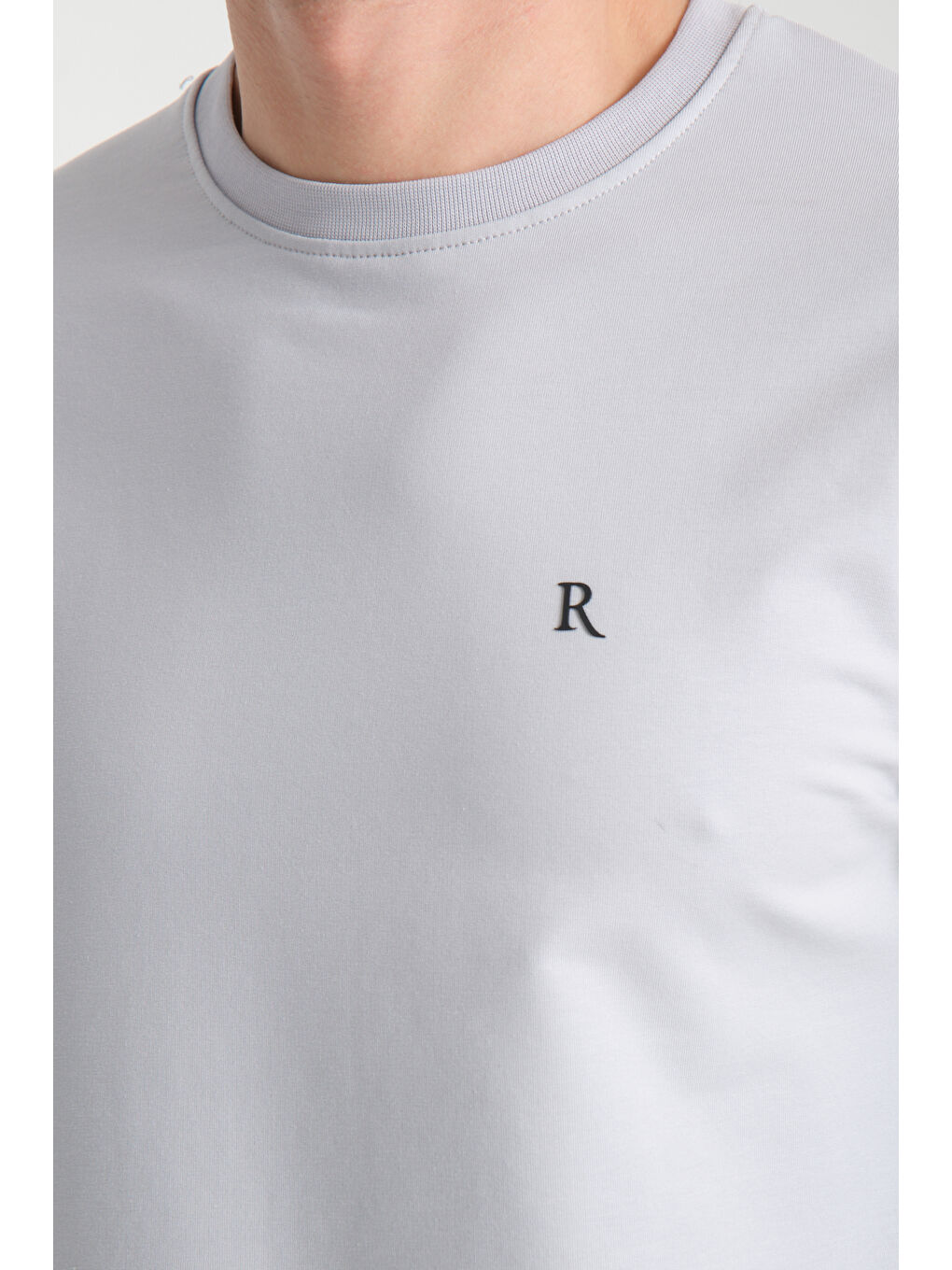 Gri Erkek Uzun Kol Bisiklet Yaka Sweatshirt 3206-4