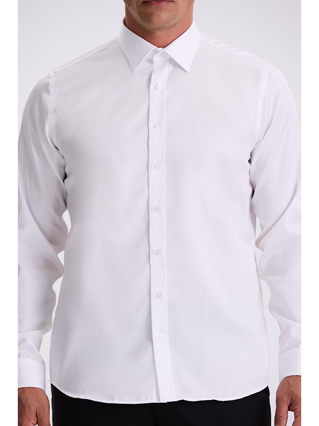 Beyaz Comfort %100 Pamuk Fit Ütü Gerektirmeyen Non İron Gömlek-2