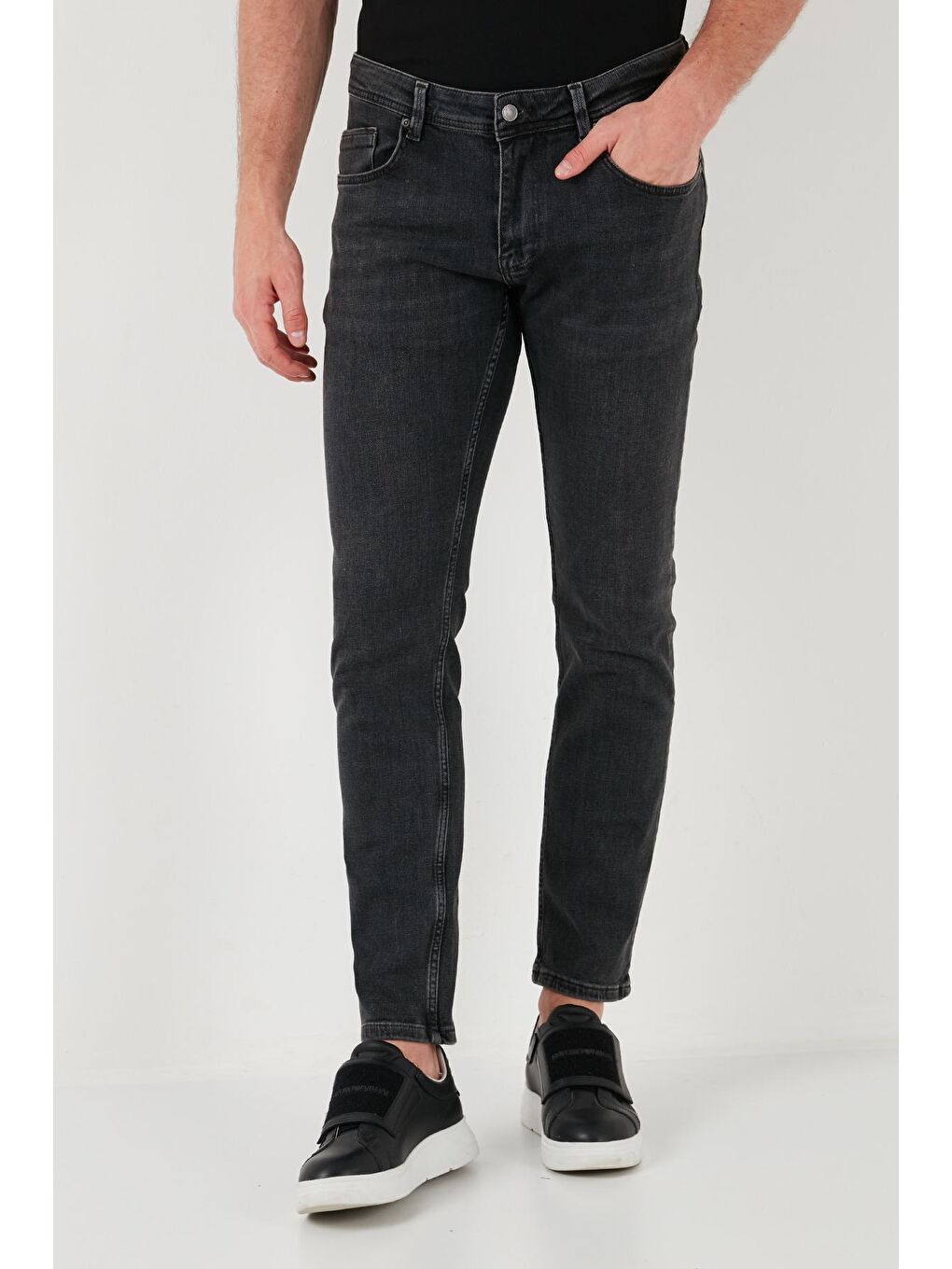 Buratti Siyah Normal Bel Regular Fit Boru Paça Erkek Jeans Pantolon - 4