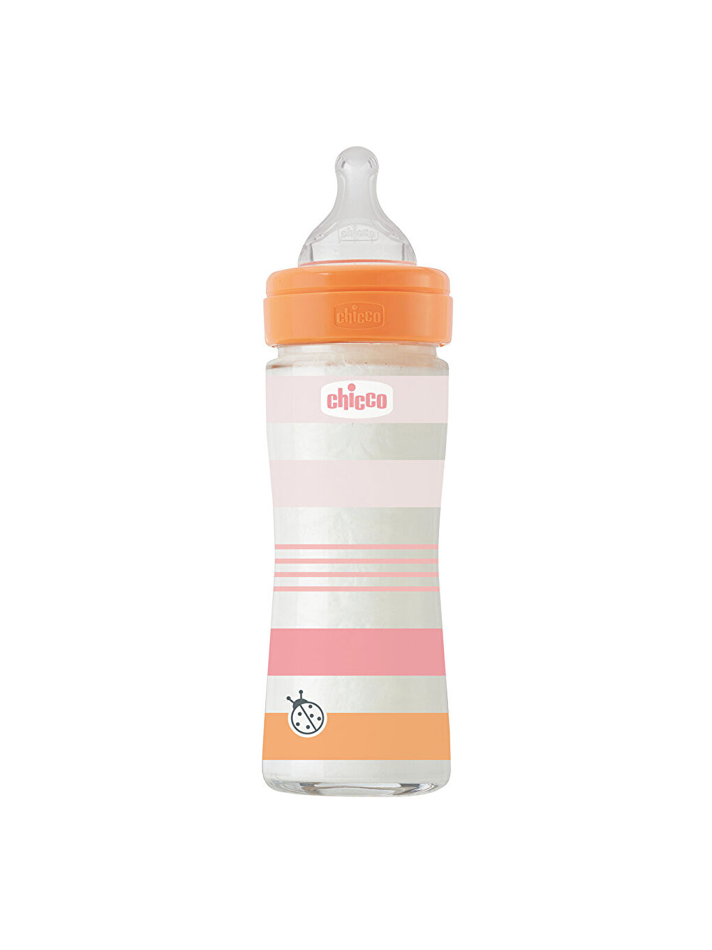 Wellbeing Yavaş Akış Pembe Cam Biberon 240 ml 0+ Ay