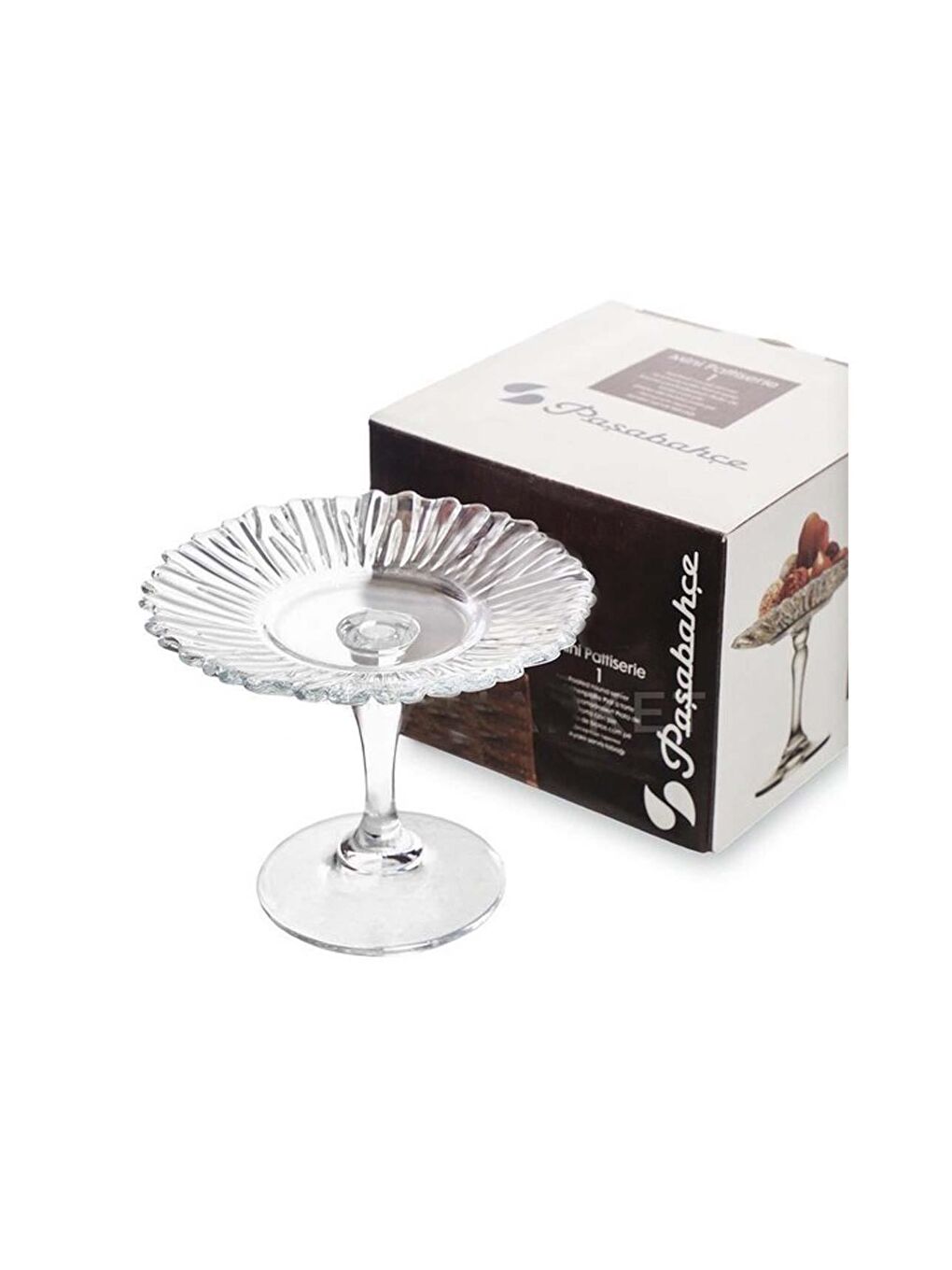 Renksiz Patisserie Ayaklı Servis Tabağı 12x10cm Tekli - 96455-2