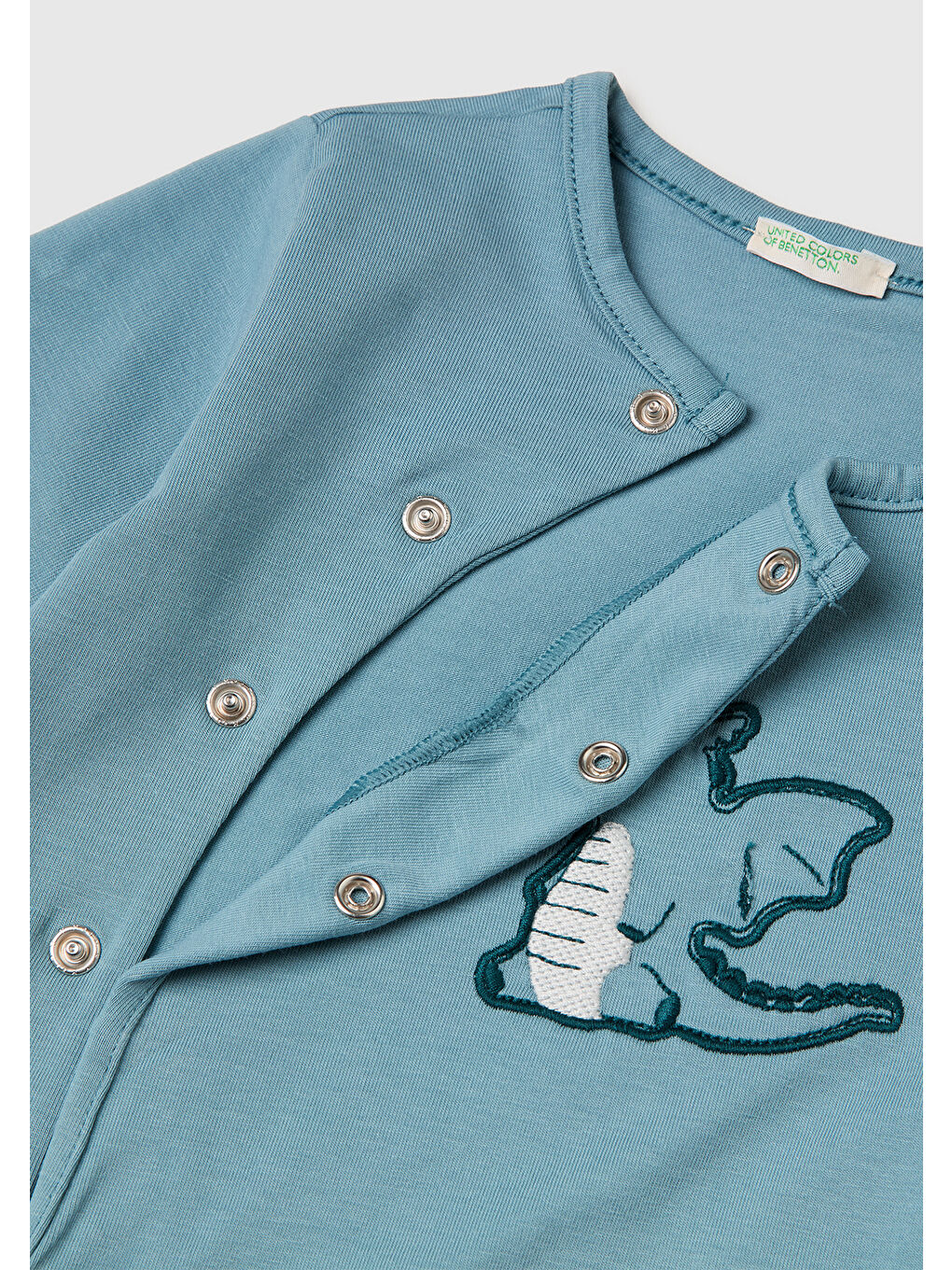 Bebek Mavi-Beyaz Sweatshirt Body Eşofman Takımı-2