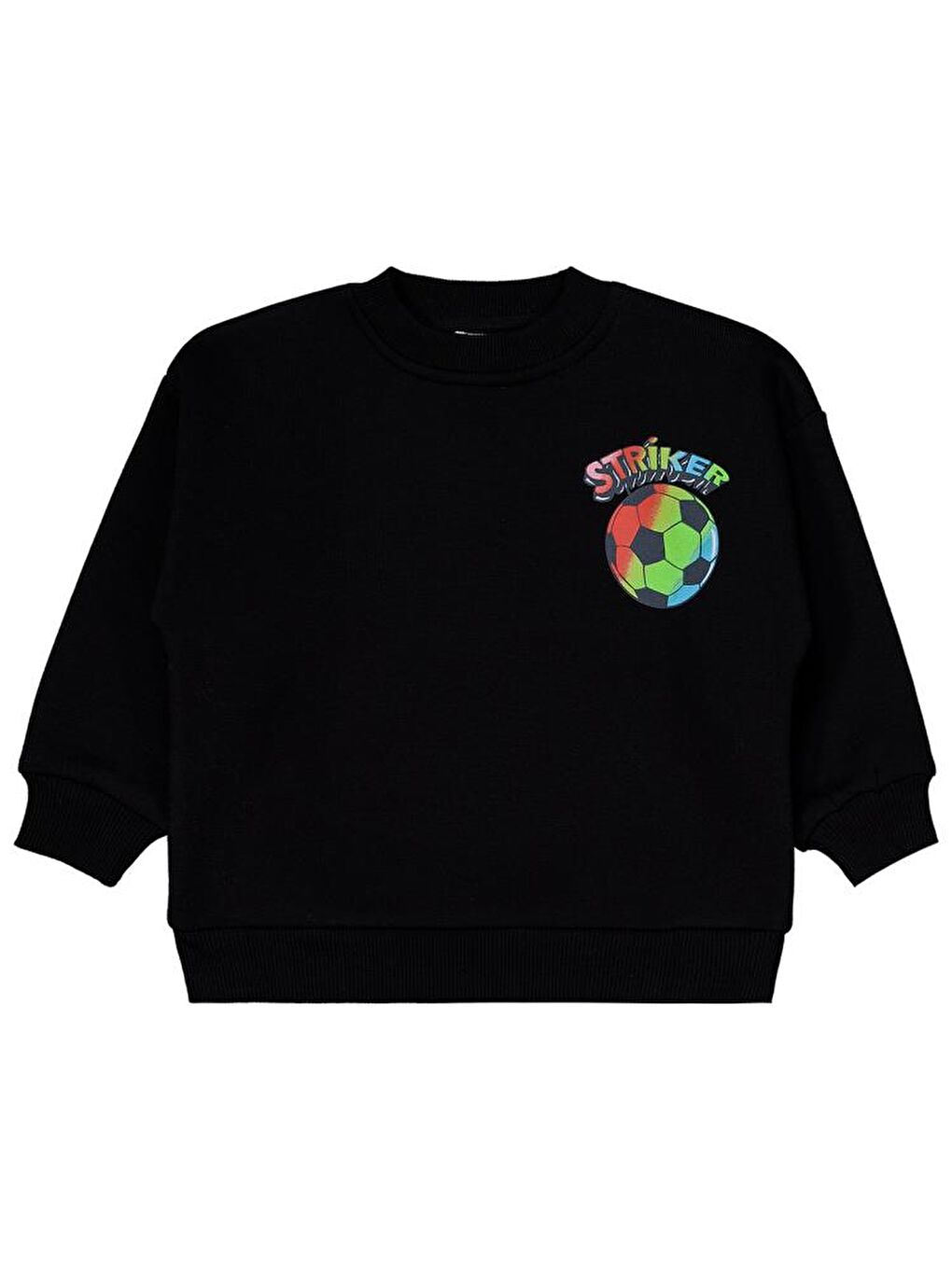 Boys Futbol Topu Baskılı 2-5 Yaş Eşofman Takımı - Siyah 5-6 Yaş-2