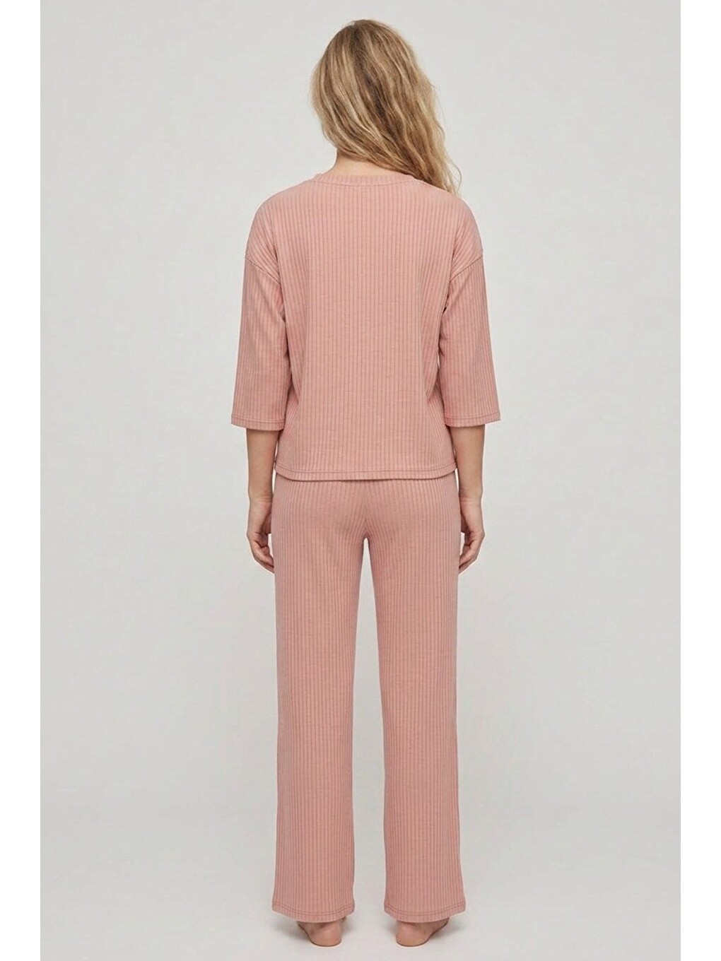 Karışık Soft Touch Ince Örme Nakışlı Pijama Takım-2
