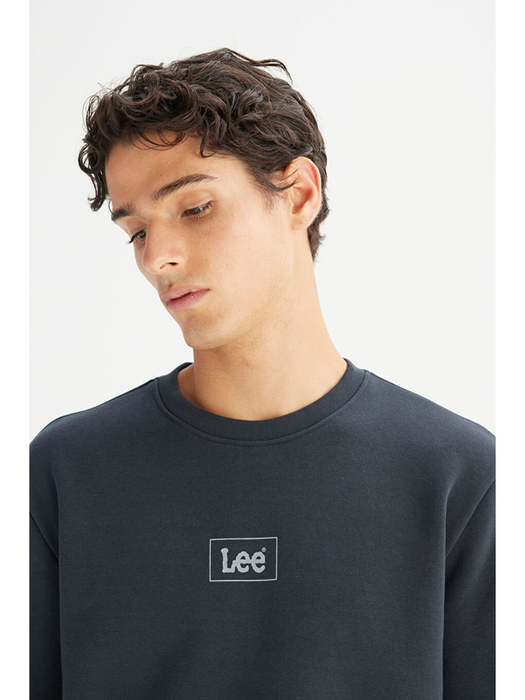 Antrasit Regular Fit Bisiklet Yaka İçi Polarlı Sweatshirt-3