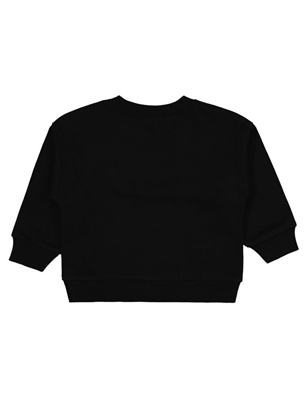 Girls Düz 2-5 Yaş Sweatshirt - Siyah 3-4 Yaş-1