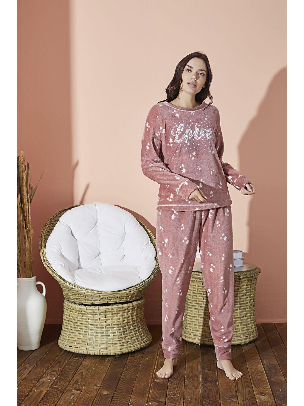 Pembe Ultrasoft Pijama Takim 8890 -2-1