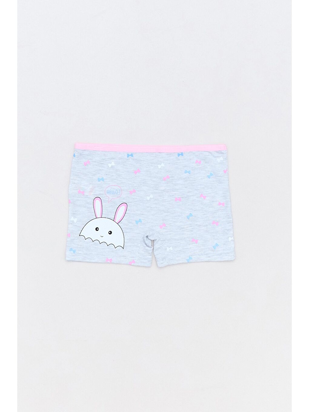 Gri Tavşan Baskılı 3 Lü Kız Çocuk Boxer-2
