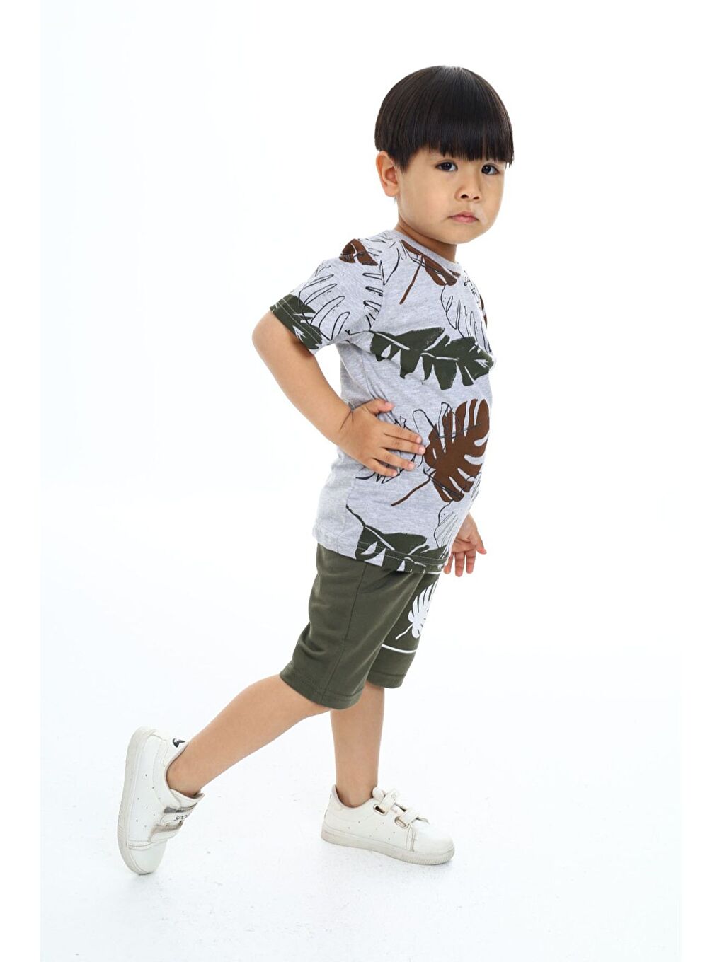 Haki Şortlu Erkek Çocuk takım-3