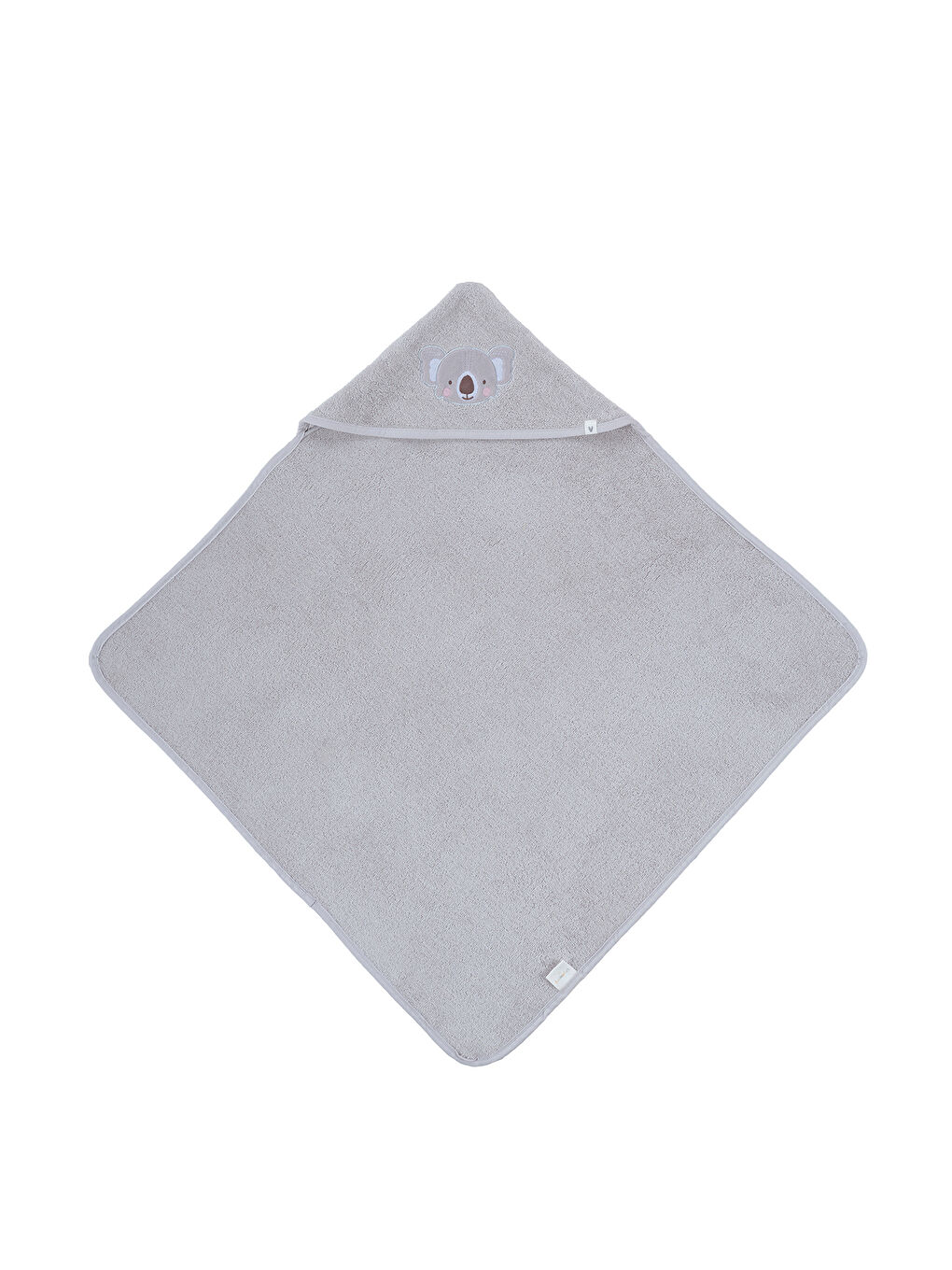 Tiny Koala Organik Pamuk Nakışlı Bebek Kundak Gri 75x75