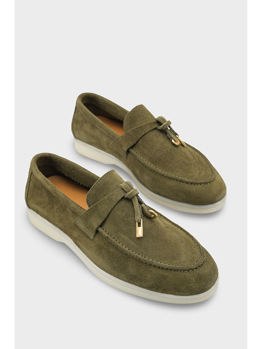 Vikki Hakiki Deri Kadın Loafer-1
