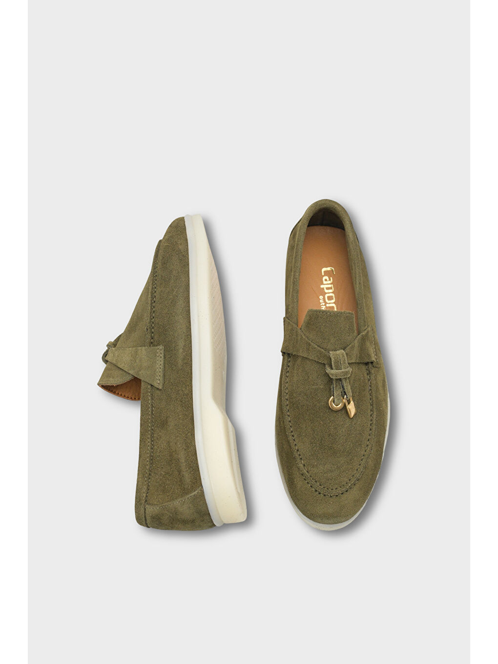 Vikki Hakiki Deri Kadın Loafer-3