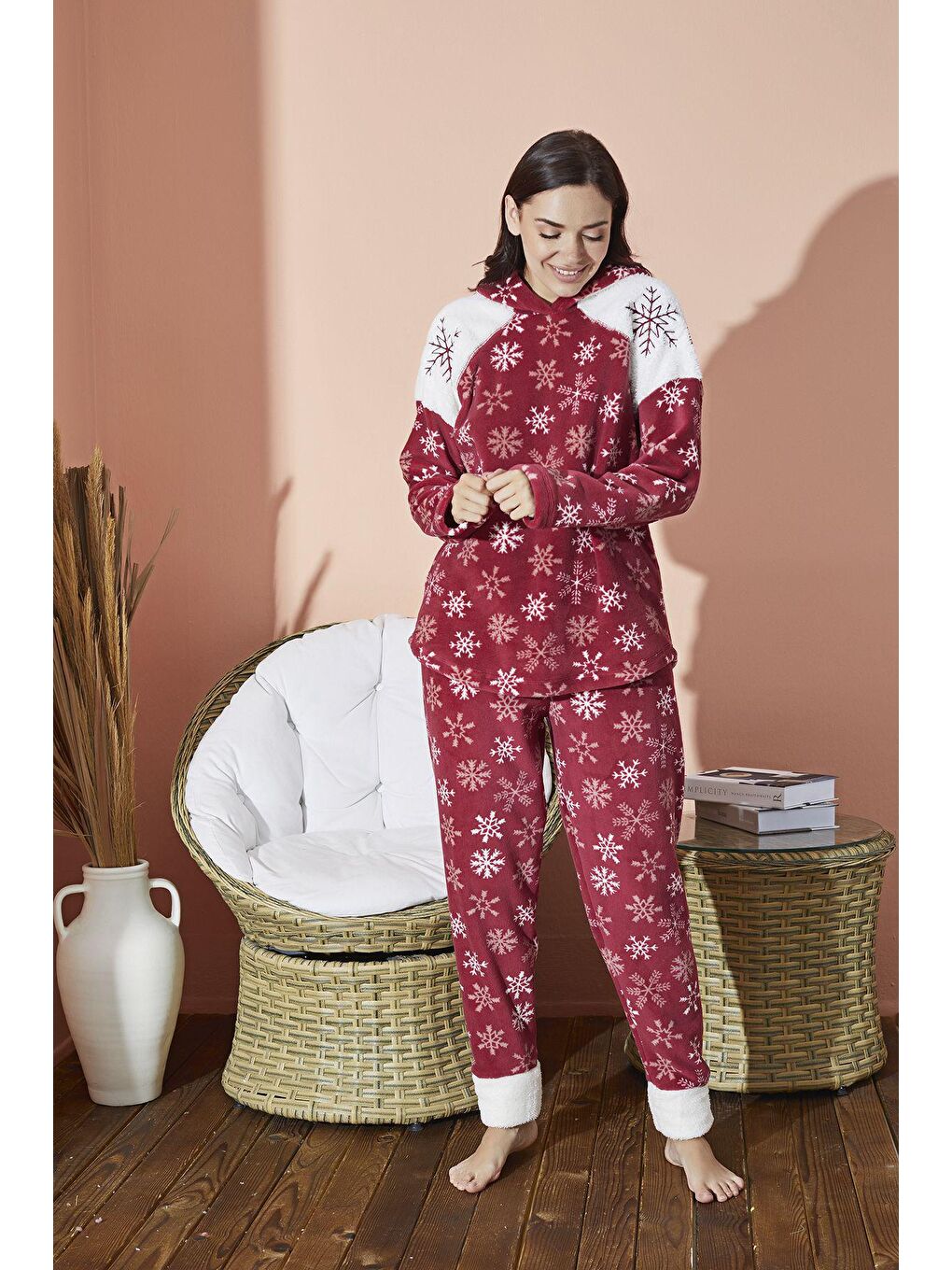 ELİTOL Bordo Ultrasoft Pijama Takim 8894 -3 - 1