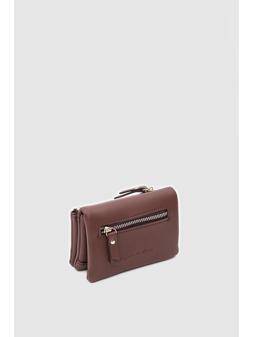 Kahverengi Rodi Fermuarlı Cüzdan Fındık Kabuğu-2