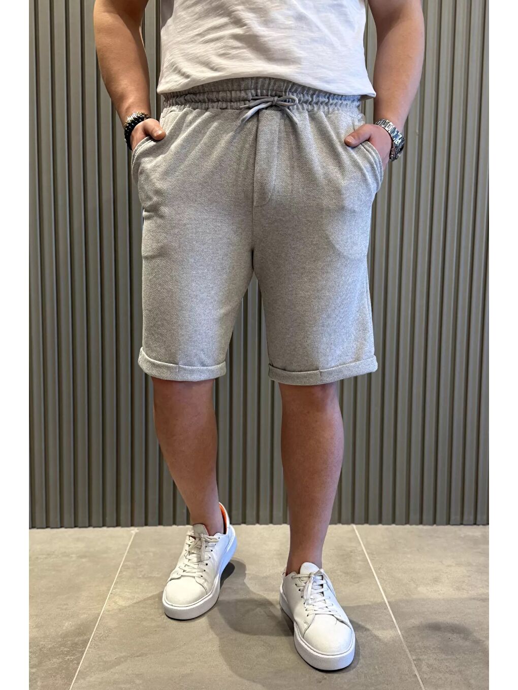 Gri Erkek Şort
