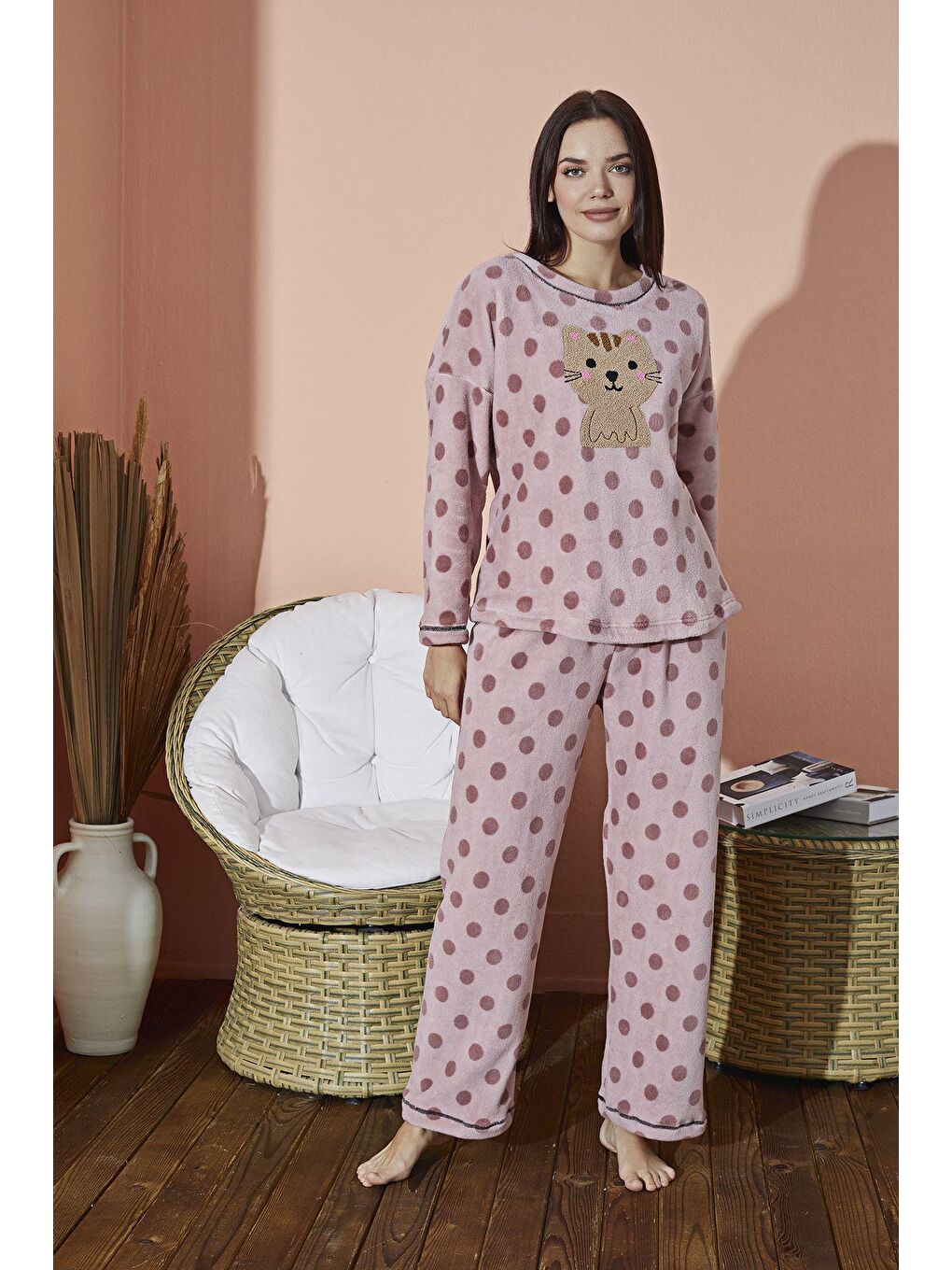 ELİTOL Pudra Ultrasoft Pijama Takim 8897 -3 - 1