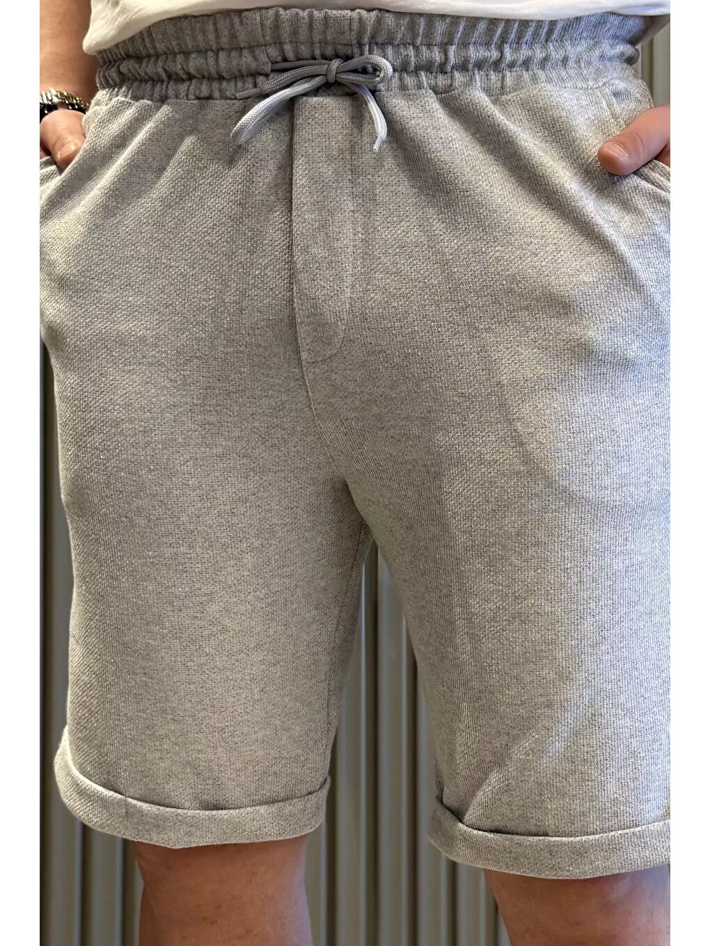 Gri Erkek Şort-3