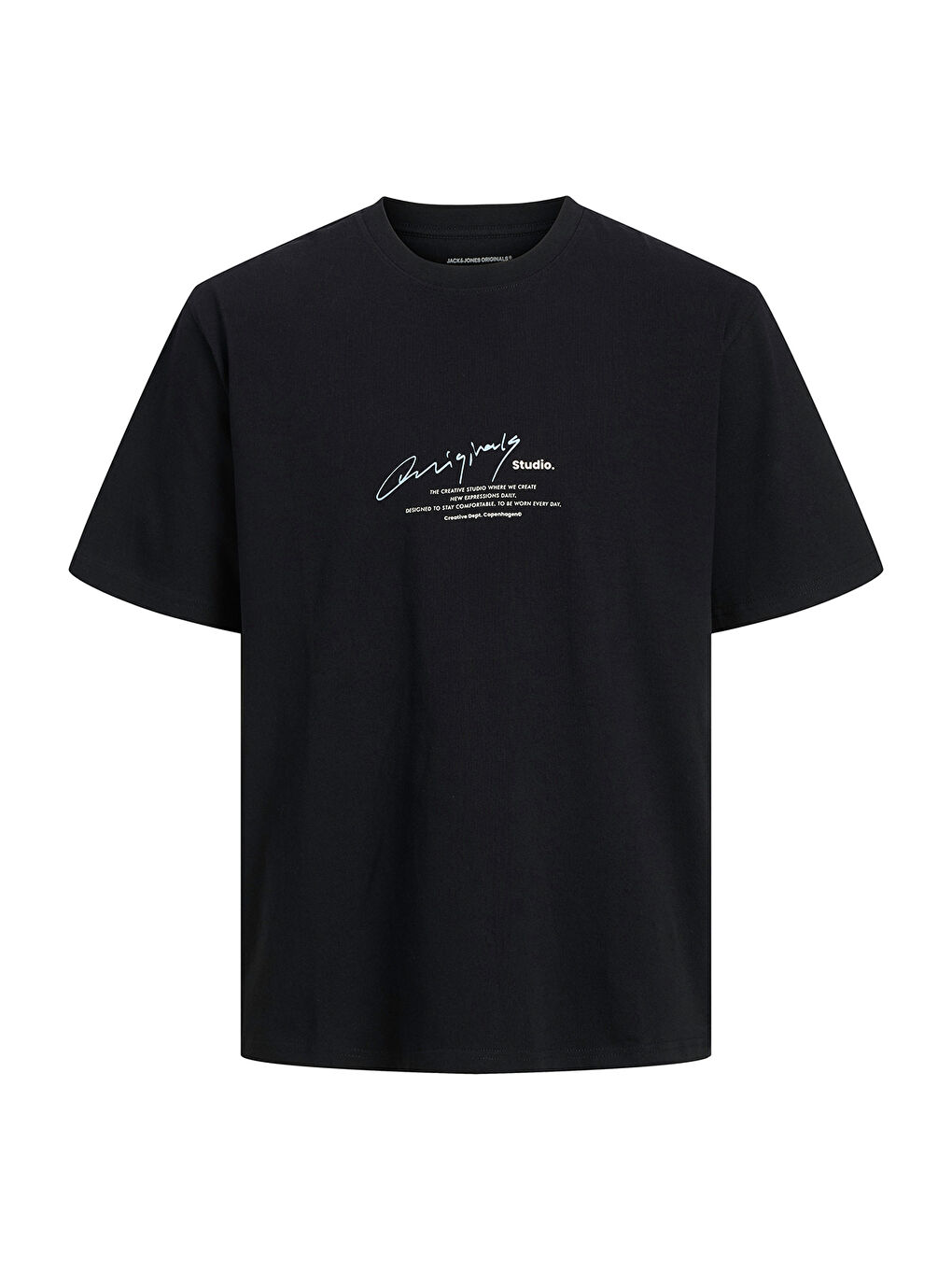 Manchester Script Crew Neck Erkek Siyah Yuvarlak Yaka Tişört