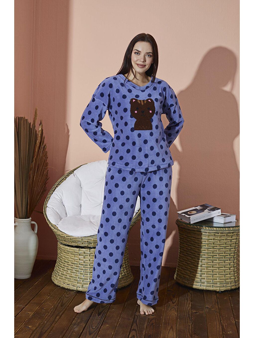 ELİTOL Mavi Ultrasoft Pijama Takim 8897 -2 - 1