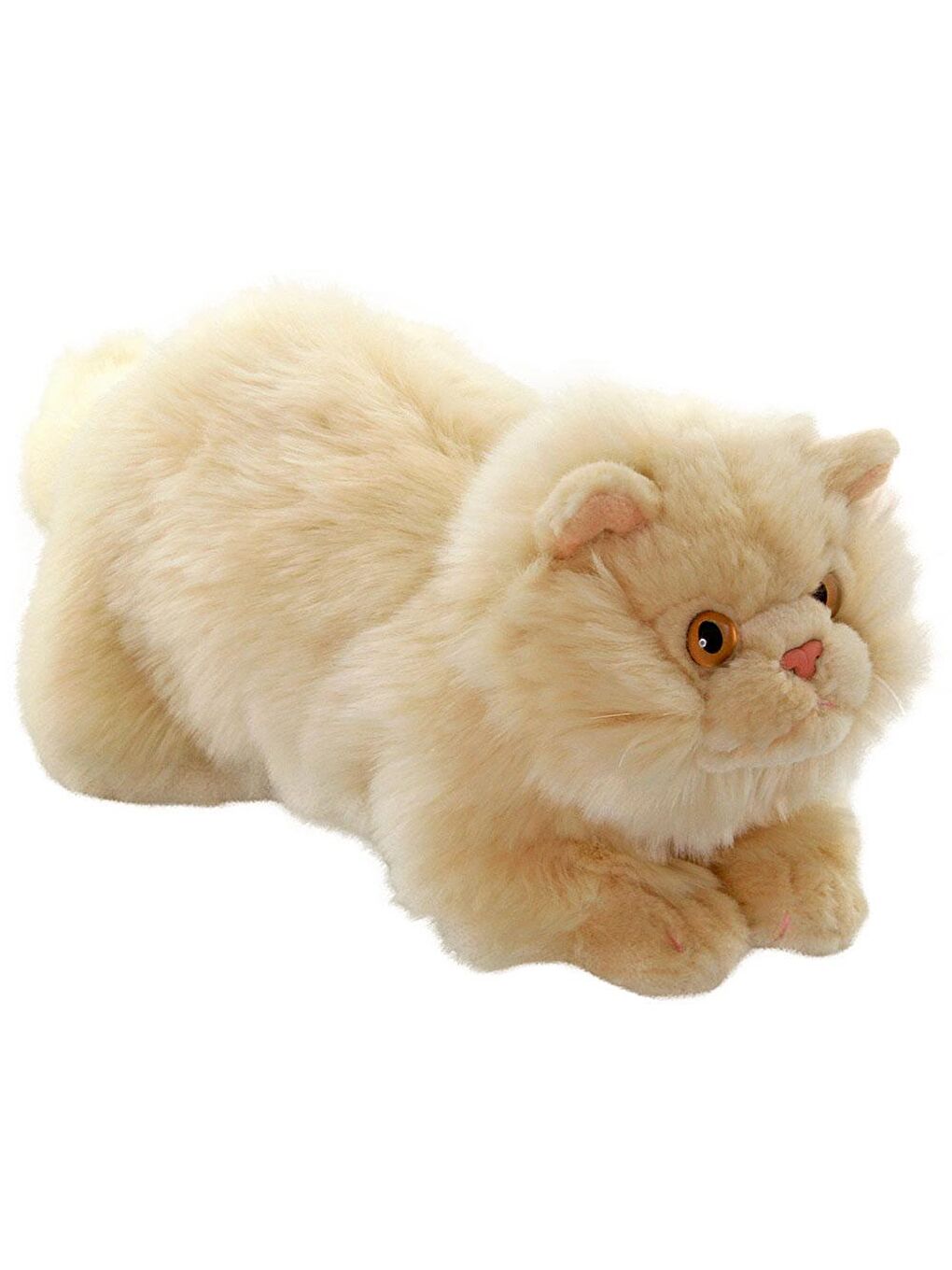 Animals of The World Karışık Yatan Bej Kedi Pelüş Oyuncak 26cm - 1