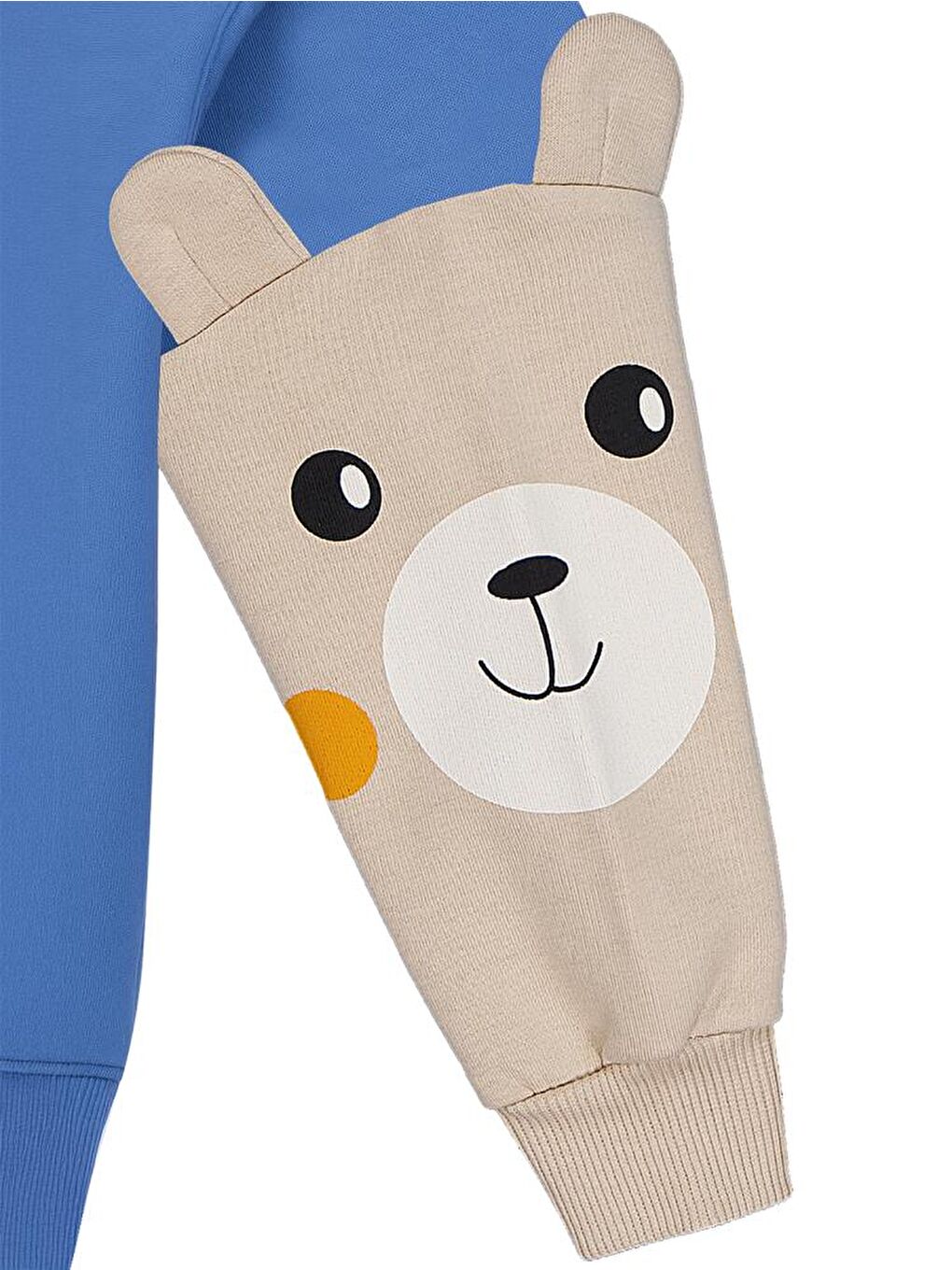 İndigo Boys Kolları Ayı Baskılı 2-5 Yaş Sweatshirt