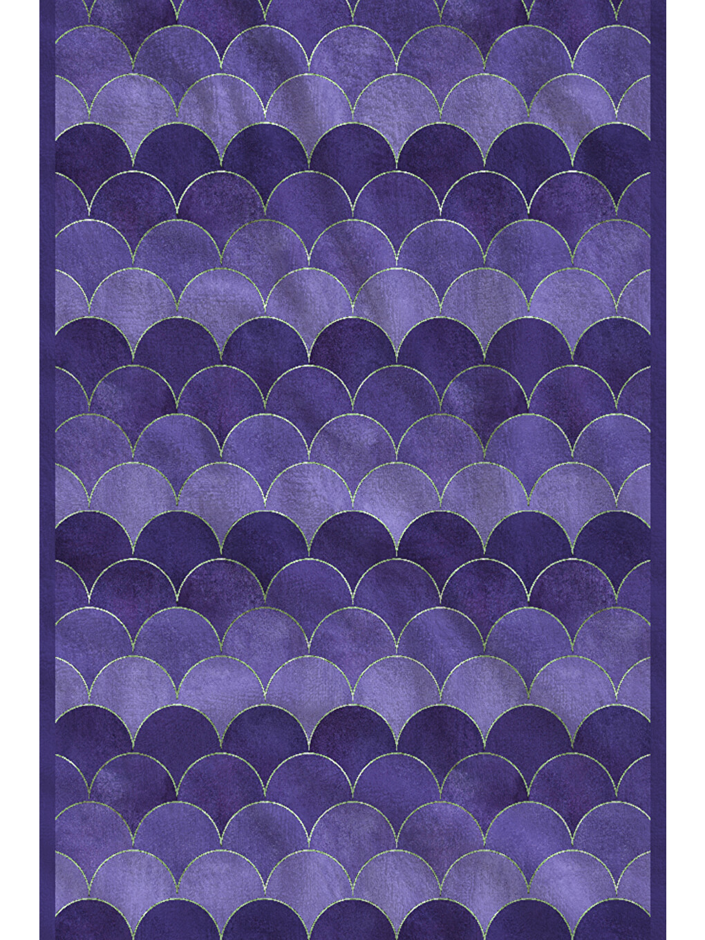 Mor Denizkızı Pulu Desenli 70x150 Cm Dijital Baskılı Plaj Ve Banyo Havlusu-1