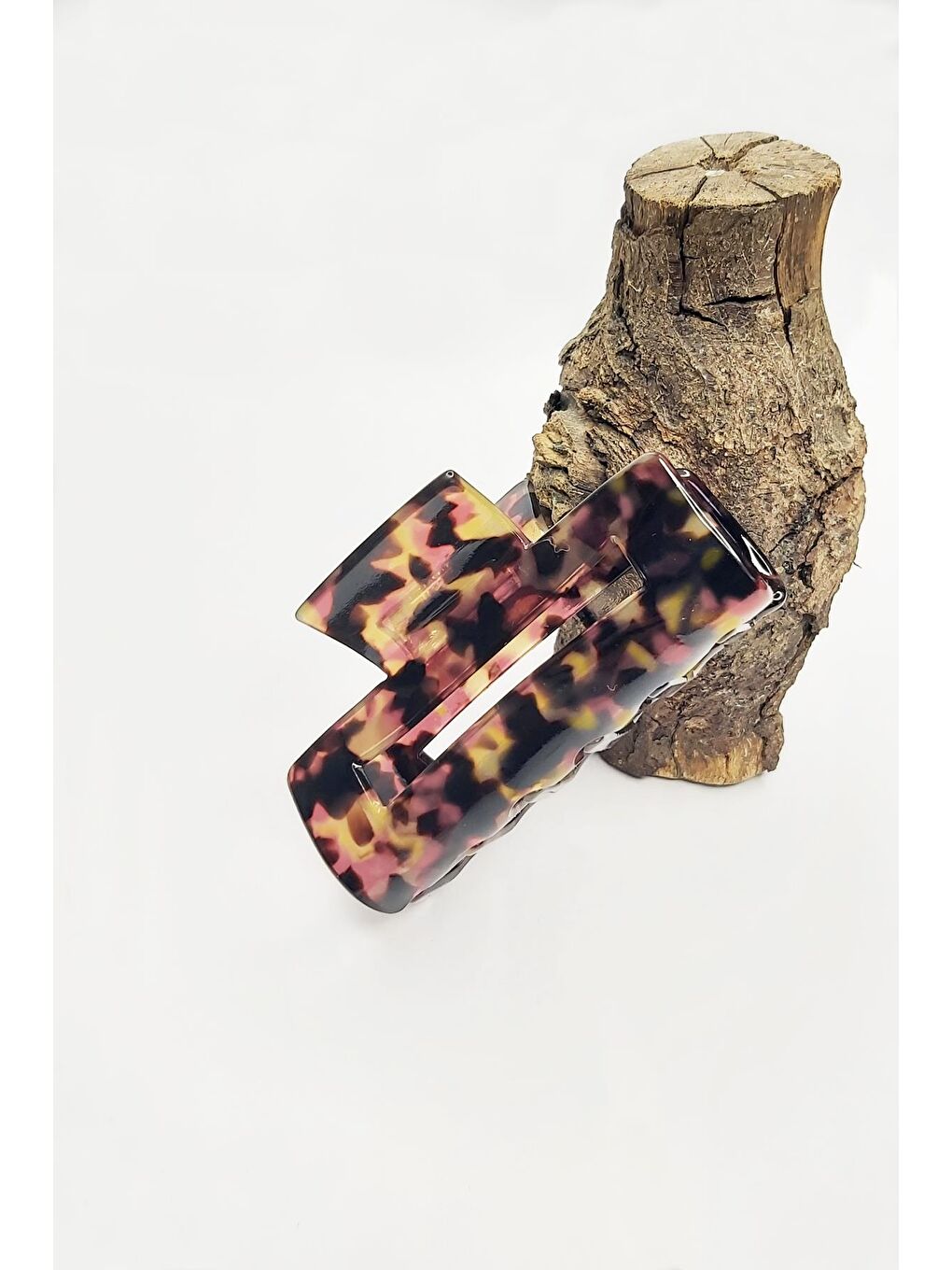 Kahverengi Dikdörtgen Orta Boy Lüks Akrilik Mandal Toka-1