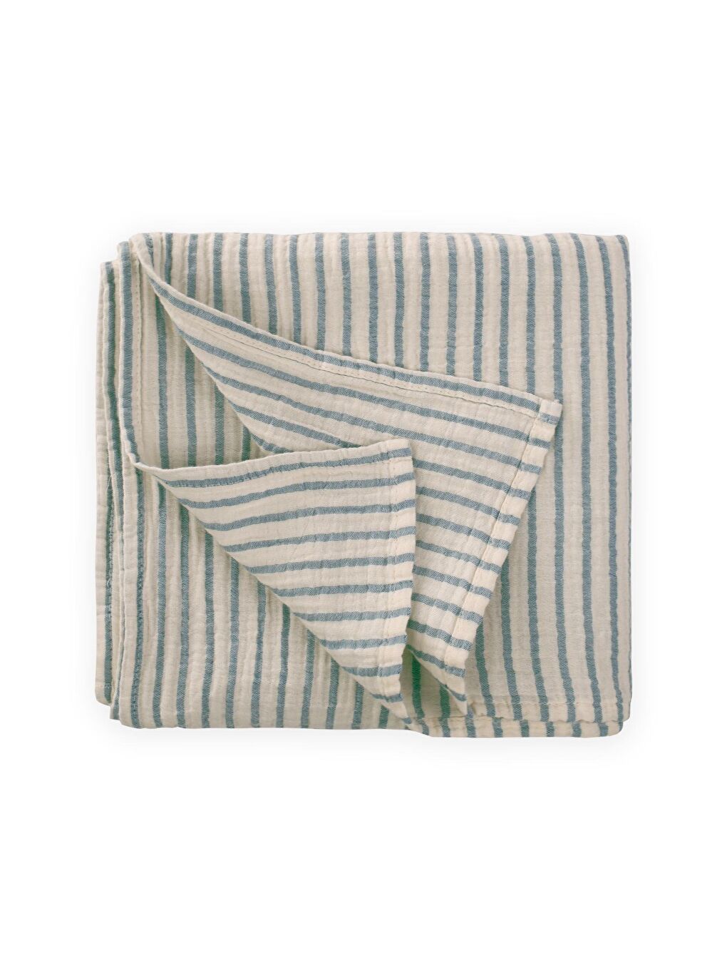 Naturel Battaniye 90X100Cm Yeşil Çizgili