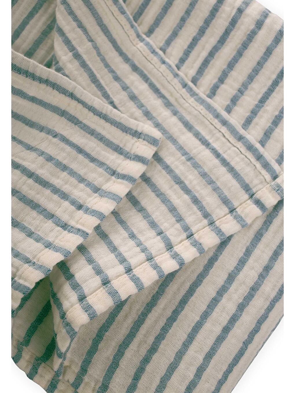 Naturel Battaniye 90X100Cm Yeşil Çizgili-2