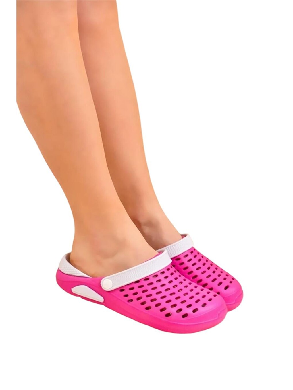 Unisex Comfort Eva Taban Terlik Pembe - Beyaz-2