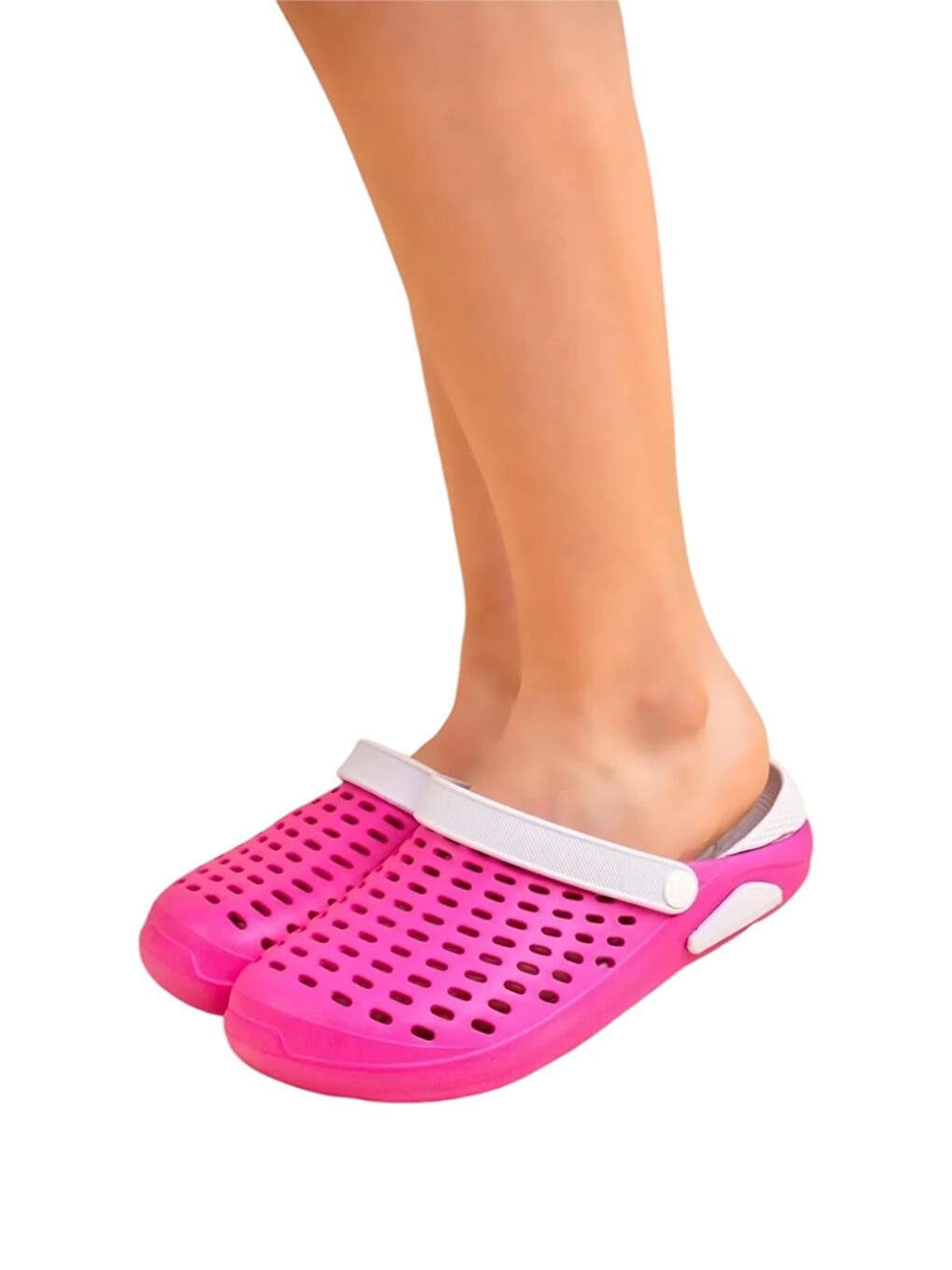 Unisex Comfort Eva Taban Terlik Pembe - Beyaz-4