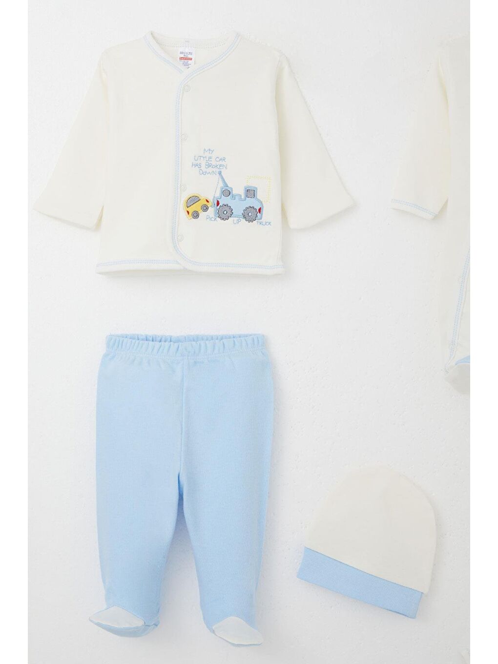 Erkek Bebek Hastane Çıkışı 8 Li Sevimli Minik Oto Kurtarıcı Beyaz (0-3 Ay)-2