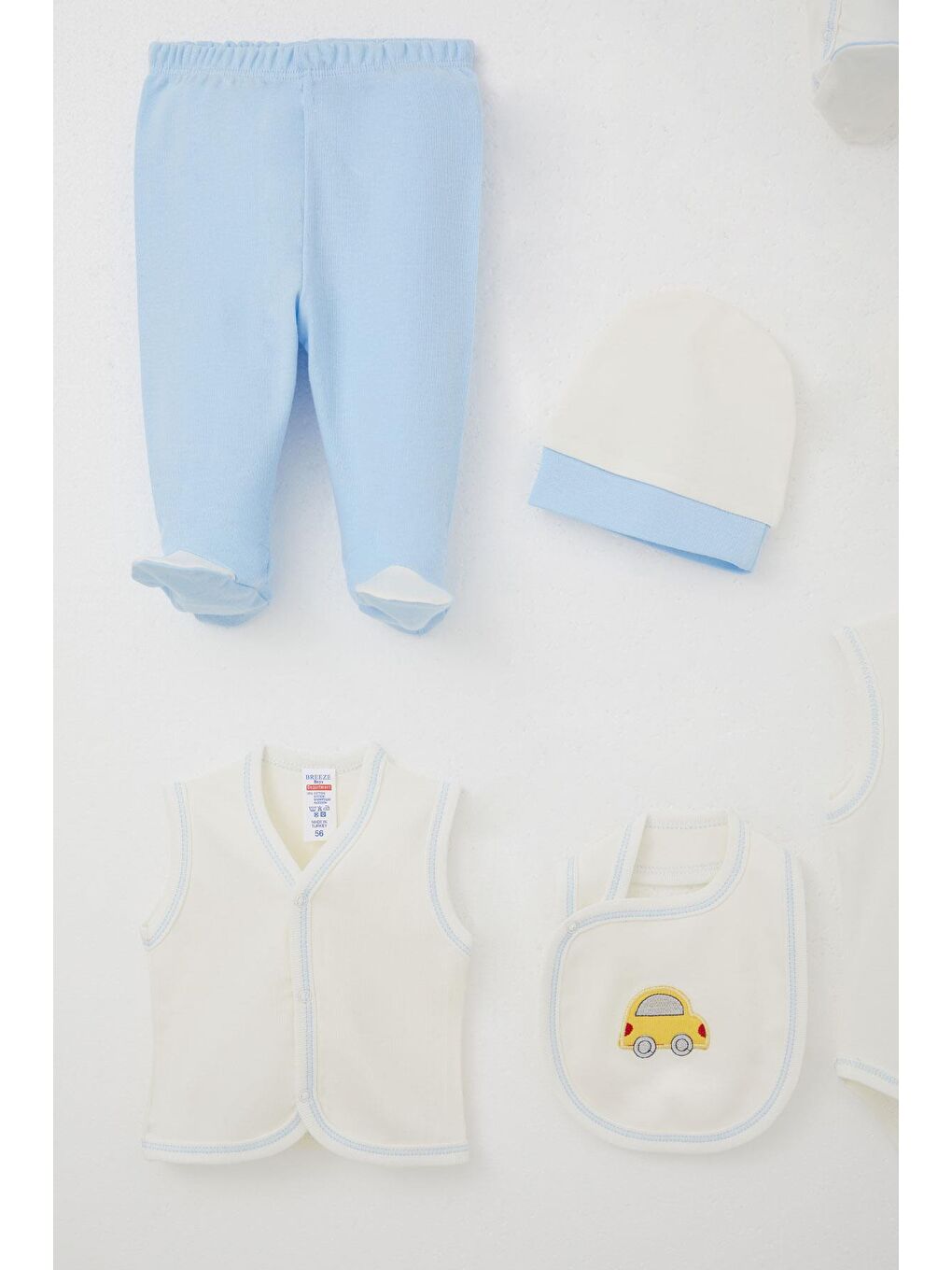 Erkek Bebek Hastane Çıkışı 8 Li Sevimli Minik Oto Kurtarıcı Beyaz (0-3 Ay)-4