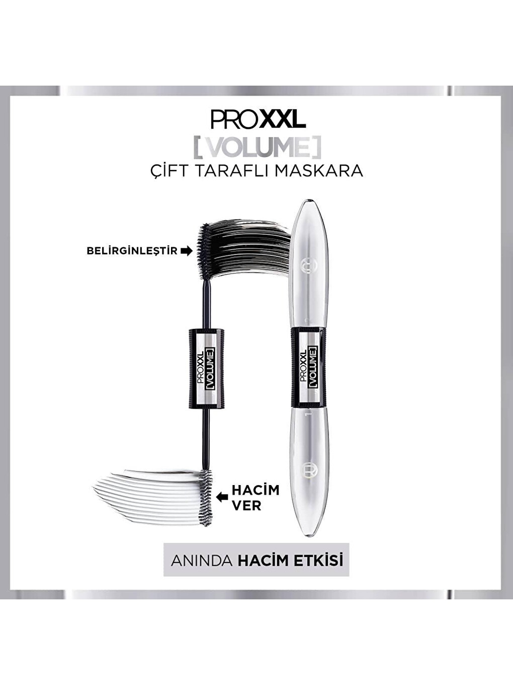 Pro XXL Volume Çift Taraflı Maskara - Hacim Etkisi