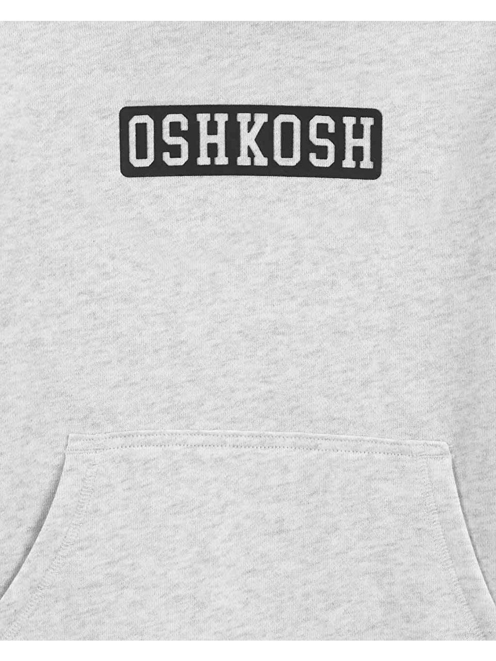 Oshkosh Açık Gri Erkek Çocuk Kapüşonlu Sweatshirt Kapüşonlu Açık Gri - 1