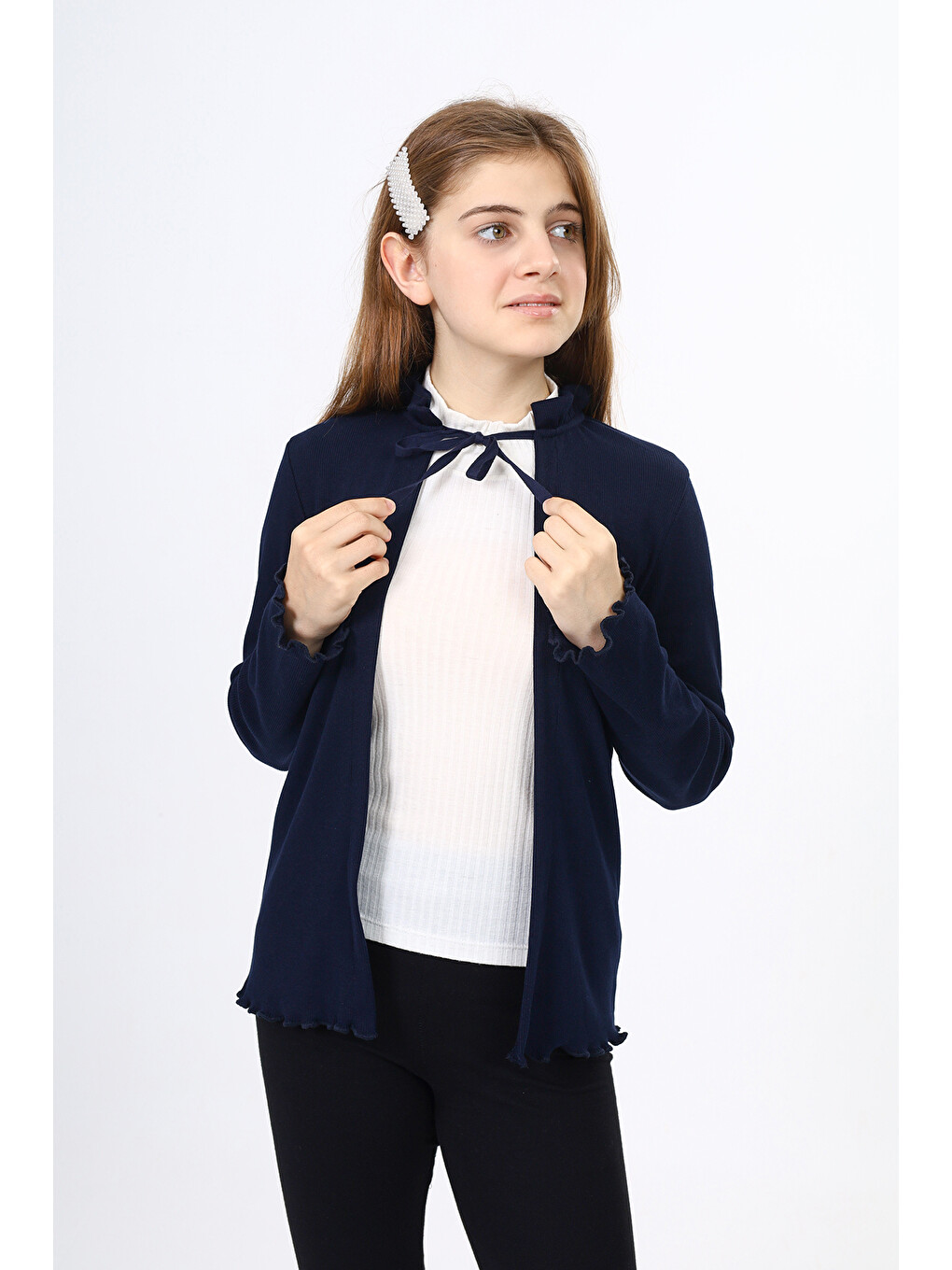 Lacivert Kız Çocuk Okul Hırka-2
