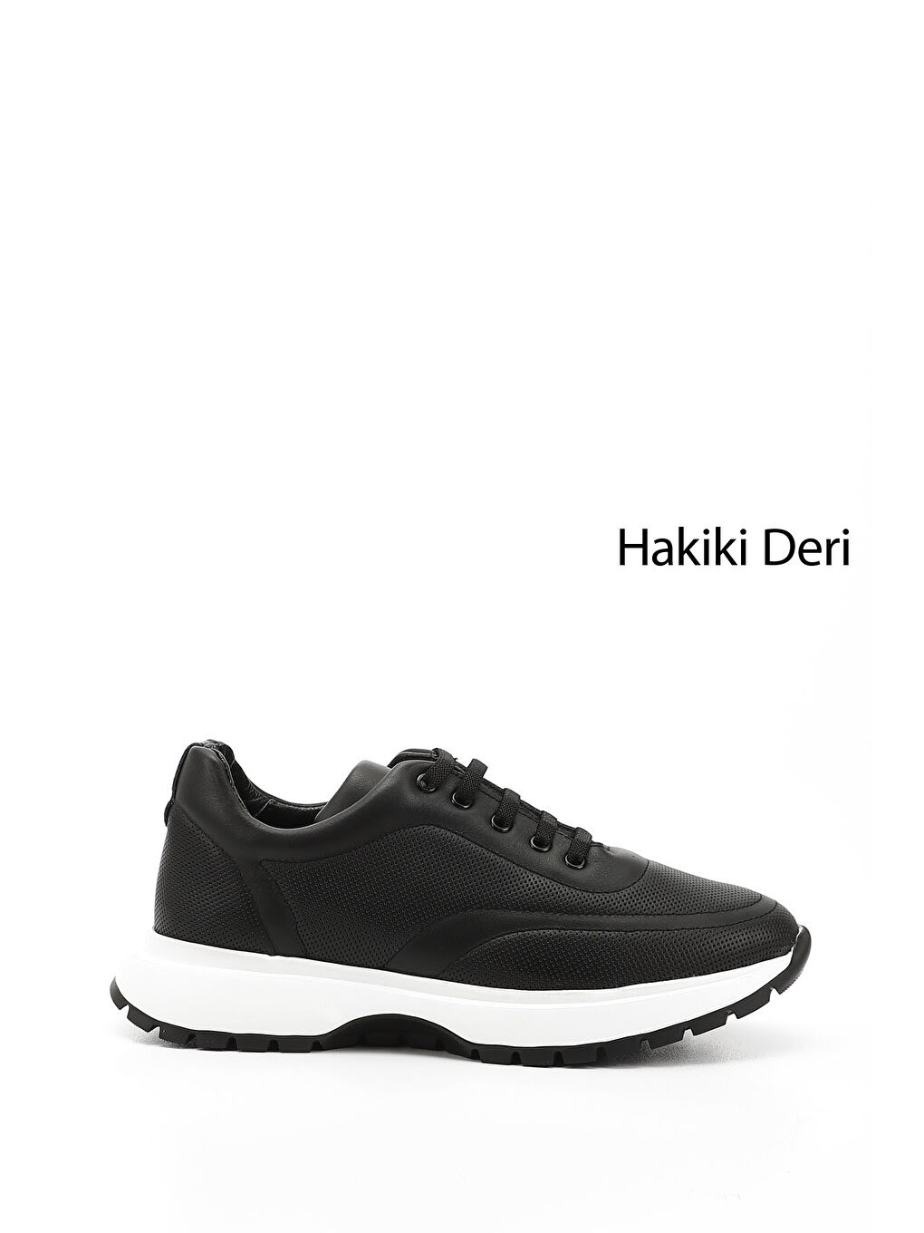 Mor Kadın ZÜMRÜT-SİYAH Lastik Bağcıklı Hakiki Deri Sneaker