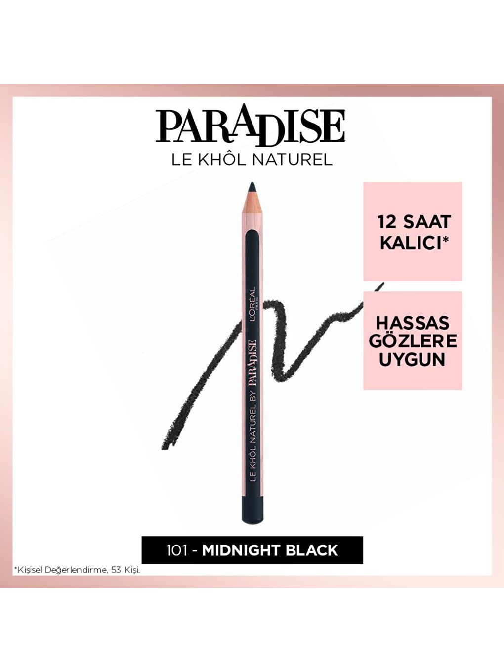 L'Oreal Paris Siyah Paradise Le Khol Siyah Göz Kalemi 101 Midnight Black