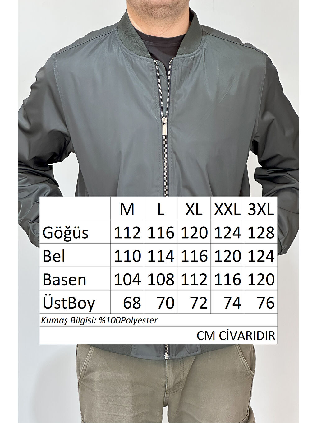 Erkek Kolej Yaka Mevsimlik Ceket Tek Üst REU-9127 Haki-3