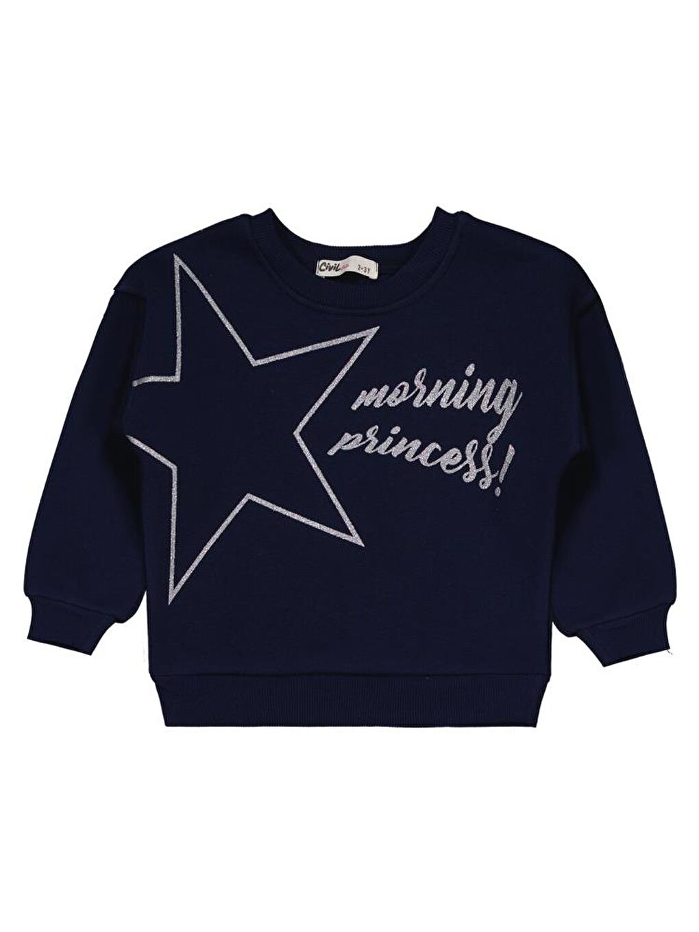 Lacivert Girls Yıldız Baskılı 2-5 Yaş Eşofman Takımı-2