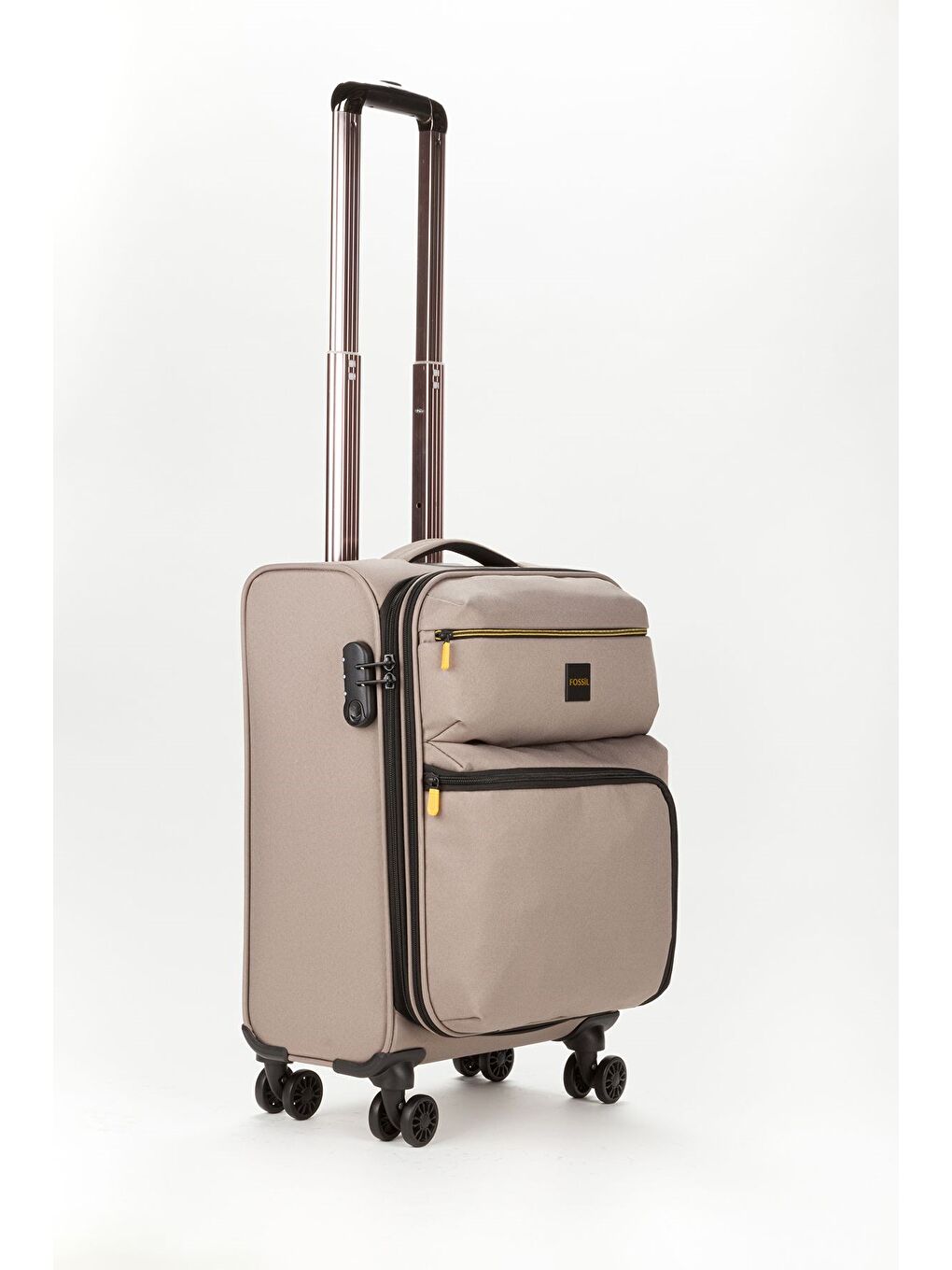 Bej Unisex Antrasit Hafif Ultra Light Lüx Kumaş Kabin Boy Valiz-2