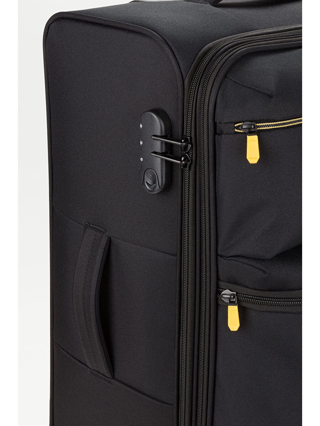 Siyah Unisex Antrasit Hafif Ultra Light Lüx Kumaş Kabin Boy Valiz-4