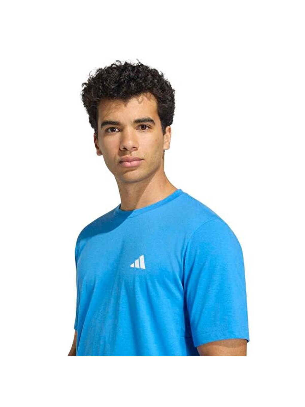 Workout Essentials Feelready Erkek Mavi Yuvarlak Yaka Tişört-1