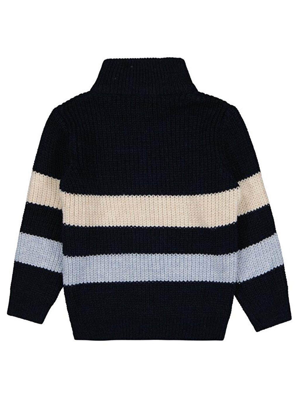 Lacivert Boys C Nakışlı Çizgili 2-5 Yaş Hırka-1