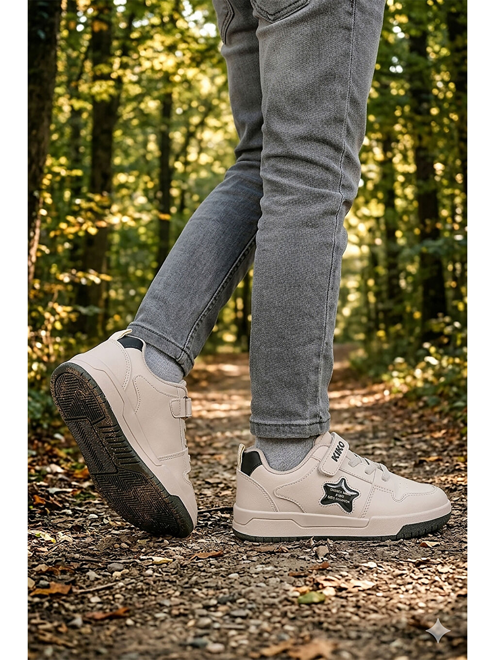 Bej Sand Cırtlı Erkek Çocuk Spor Ayakkabı-2